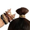 Cuerda para la cabeza sencilla y elegante, banda de goma elástica duradera y alta para el cabello de niña, aro para el cabello con cola de caballo alta, tocado de cuero