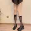 Calcetines hasta la pantorrilla estilo JK JK populares en línea estilo académico estilo coreano medias calcetines de red transpirables de verano para mujer calcetines hasta la rodilla calcetines para damas