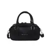 Bolsa de Bowling de Alto Padrão Estilo Coreano para Mulheres, Bolsa de Ombro Fashion de Grande Capacidade para Nicho, Bolsa Transversal Simples Personalizada