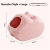 Casa Esconderijo Fofa para Hamster - Ninho Semifechado para Alívio de Estresse para Pequenos Animais de Estimação (Hamsters, Gerbils)