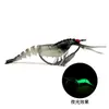 Fábrica de Artículos de Pesca Camarón Suave Camarón Segmentado Gancho con Cabeza de Plomo Camarón Luminoso con Plomada Gancho Curvo Camarón de Múltiples Secciones Señuelo Suave