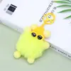 Encanto de Bolsa Elfo con Gafas de Peluche de Colores, Llavero de Muñeco Monstruo Bola de Carbón Negra Pequeña, Decoración para Bolsas