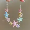 Estilo Oceánico de Verano Dopamina Colorida Colgante de Concha Estrella de Mar Cadena para Clavícula Nicho de Alto Valor Personalidad Cadena para el Cuello Versátil