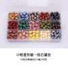 Conjunto de Caixa Transparente com 24 Contas de Cera em Formato de Estrela Série de Cores Macaron Contas de Cera Peroladas Cores Misturadas Ecológico