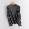 Suéter de Cachemir para Mujer 100% Cachemir Puro Otoño e Invierno Nuevo Jingfang Delgado Cuello Redondo Jersey de Manga Larga Tejido Base