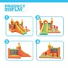 Castillo Inflable para Niños Tobogán Casero Cama Elástica Fiesta Interior Pequeño Tela Oxford Soportes Certificación 3C