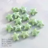 Cuentas Sueltas de Cerámica de Estrella de Cinco Puntas de Colores con Agujeros Rectos para Joyería Hecha a Mano DIY Accesorios de Cuentas de Estrella Accesorios para Pulseras Ropa