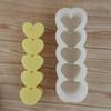 Molde de silicona para hacer velas con forma de corazón, 5 columnas uniformes, molde de resina para manualidades, mousse, helado y más.