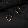 Pendientes Cuadrados Sencillos para Mujer, Pendientes Geométricos con un Diseño de Nicho, Aros de Alta Gama, Estilo Minimalista, Accesorios Únicos para Orejas