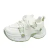 Zapatos Chunky de Plataforma para Aumentar Altura Estilo Caliente 2026 Otoño Malla Transpirable Zapatos Blancos Versátiles Deportivos Casuales para Hombres y Mujeres