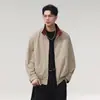 Nueva Chaqueta Casual Suelta con Cuello Solapa para Hombre 2026, Abrigo Vintage a Cuadros de Manga Larga de Estilo Americano Moderno para Otoño para Niños
