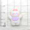 Babero de dibujos animados de animales para bebé, crema, pegamento, bricolaje, funda para teléfono móvil, material de resina, accesorios, horquilla, material para el titular, bolsa