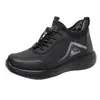 Zapatos de Caminar de Nuevo Estilo Invernal para Personas de Mediana Edad y Mayores Suela Suave Cómoda Resistentes al Desgaste Ligeros Zapatos de Algodón con Forro de Terciopelo Grueso Cálidos Suela Gruesa Botas de Algodón