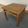 Mesa de ocho patas de madera de olmo vieja, mesa cuadrada de madera maciza, mesa cuadrada rústica, mesa de comedor estilo chino antiguo, uso comercial retro para casa de huéspedes