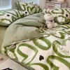 Algodón Lavado Ropa de Cama Sábanas para Cama Juego de Funda Nórdica de Cuatro Piezas Juego de Cama Individual y Doble para Dormitorio de Estudiantes Juego de Tres Piezas para Todas las Estaciones