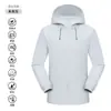 Chaqueta exterior con logo personalizado, chaqueta con capucha unisex, abrigo de trabajo, ropa de trabajo para montañismo bordada, cortavientos e impermeable