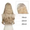 Peruca Longa Cacheada de Cinco Cartões Europeia e Americana Aliexpress Cortina Extensão de Cabelo Sem Costura de Uma Peça Ondulação de Água Peça de Peruca de Cabelo Artificial