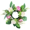 Amazon Portavelas Artificial de Peonía Corona Decoración Fiesta de Primavera Boda Decoración del Hogar Vegetación Artificial Transfronteriza