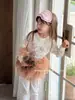 Pijama infantil Anmeiya, Ropa hipoalergénica de algodón 100% Clase A, Ropa de casa infantil, Conjunto de dos piezas de otoño (top y pantalón) para niños y niñas
