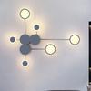 Lámpara de pared nórdica moderna y sencilla, diseño de sala de estar, fondo de pared, ambiente decorativo, lámparas de noche creativas y sencillas para dormitorio.