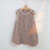 Frente Quatro Costas Dois Macacão para Bebê Recém-Nascido Saco de Dormir Algodão Gaze Bebê Verão Infantil Anti-Chute Colcha Pijama Tecido 100% Algodão