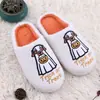 Nuevas zapatillas de algodón con diseño de perro y calabaza de Halloween para interior y exterior, con forro polar, engrosadas, antideslizantes, de felpa, para parejas