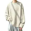 Sudadera redonda de moda estilo americano para hombre, nueva colección primavera/otoño, corte holgado, efecto adelgazante, prenda básica casual de manga larga, estilo Harajuku