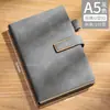 Caderno A5 de Pele de Ovelha Novo Estilo, Caderno Espesso para Reuniões de Negócios e Escritório, Pode Ser Impresso com Logo, Bloco de Notas Espesso Simples