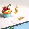 Velas de Número Douradas Bolo de Aniversário Adulto Longevidade Casamento Primeiro Aniversário das Crianças Decoração de Bolo de Sobremesa Plugin Transfronteiriço