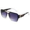 Gafas de sol modernas personalizadas de doble puente transfronterizas, moda europea y americana, retro, montura grande, gafas de sol para hombre y mujer, venta al por mayor de gafas