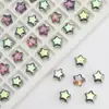 Venda Quente Transfronteiriça 8mm Galvanizado Estrela de Cinco Pontas Contas de Vidro Pingente de Cristal DIY Acessórios de Cabelo Colar Pulseira Materiais e Acessórios