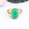 Anillo de Calcedonia Verde Hielo de Guan Yu Ágata Anillo de Dedo Joyería de Moda Fábrica Venta al por Mayor Dropshipping S3112808