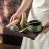 Set de batidor de té matcha para hacer té matcha, Herramienta para remover té de la dinastía Sui, Set de batidor de té cepillo matcha de bambú japonés
