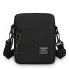Bolso Bandolera Pequeño Minimalista para Hombre, Bolso de Hombro Ligero de Nailon Gris para Viajes Cortos y Trayectos