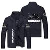 Chaqueta fina para hombre de primavera y otoño con logo de coche guapo, chaqueta deportiva casual para motocicleta, cárdigan de moda con cuello alto, chaqueta con cremallera