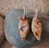 Pendientes Transfronterizos de Piedra Natural, Pendientes Irregulares de Piedra Imperial, Pendientes Sencillos de Colores Estilo Étnico para Mujer