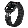 Adequado para Apple Apple Watch10 Pulseira de Aço com Sete Contas iWatch Se Pulseira de Relógio Ultra2 Pulseira de Aço Inoxidável