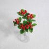 Decoración de flores artificiales de fruta de la fortuna transfronteriza, baya roja, fruta de acebo, fruta roja, fruta de la suerte, flor falsa para sala de estar