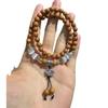 Pulsera de Sándalo DIY Pulsera de Doble Círculo a la Moda para Hombres y Mujeres Joyería Artística de Cuentas de Madera Varios Estilos