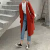 Cárdigan Suéter Estilo Perezoso para Mujer Primavera y Otoño 2026 Nueva Versión Coreana Suelto de Punto de Longitud Media Ropa de Abrigo Engrosada