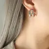 Moda grega retro nicho simples em duplo C em forma de brincos orelha joias atacado cross-border e-commerce fábrica mulheres
