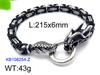 Fábrica en stock directo Moda europea y americana dominante pulsera para hombre personalidad viento nacional pulsera de acero inoxidable