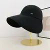Chapéu de Sol com Aba Larga de Secagem Rápida para Mulheres, Boné de Beisebol com Proteção Solar para Exterior na Primavera e Verão, Emagrecimento Facial, Respirável, Chapéu Bucket Versátil