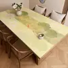 Nuevo Estilo Nacional Chino Impermeable Resistente al Aceite Sin Lavado Rectangular Tinta Lavada Loto Magnolia Mesa de Centro Protector de Escritorio Esterilla
