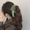 Grampo de Cabelo Laço de Tricô Simples e Elegante Estilo Coreano Versátil para o Dia a Dia Prendedor Banana para Rabo de Cavalo Alto