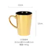 Caneca de alta qualidade banhada a ouro, caneca com tampa, caneca de cerâmica, xícara de cerâmica, acabamento fosco, cerâmica de Chaozhou