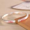 Pulseira de Prata com Prata Pura 999.9, Inscrição Auspiciosa Banhada a Ouro, Design de Divindade Estelar Tai Sui, Pulseira Antiga Estilo Chinês Novo
