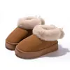 Zapatos de Algodón con Suela Gruesa para Mujer Ropa de Casa de Invierno Versátiles de Moda Botas de Nieve de Caña Alta Peludas Antideslizantes para Mujer de Exterior