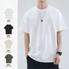 Nueva camiseta de manga corta holgada de verano para hombre, camiseta de moda casual de moda de media manga, camiseta básica de tres cuartos