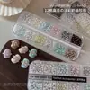 Novos Acessórios para Nail Art 12 Grades Mistas Sem Furo Vários Tamanhos 3D Alta Qualidade Cores Claras Creme Pérola Decoração de Unhas DIY